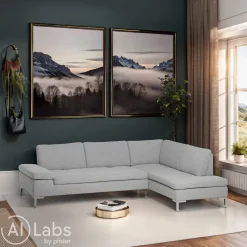 Hom'In Ecksofa Baltimore Kat. 5, GBA 9 agate grey Hot