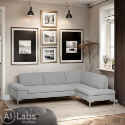 Hom'In Ecksofa Baltimore Kat. 5, GBA 9 agate grey Hot