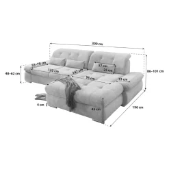 Livetastic Ecksofa Dalida hellblau