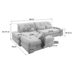 Livetastic Ecksofa Dalida grün Clearance