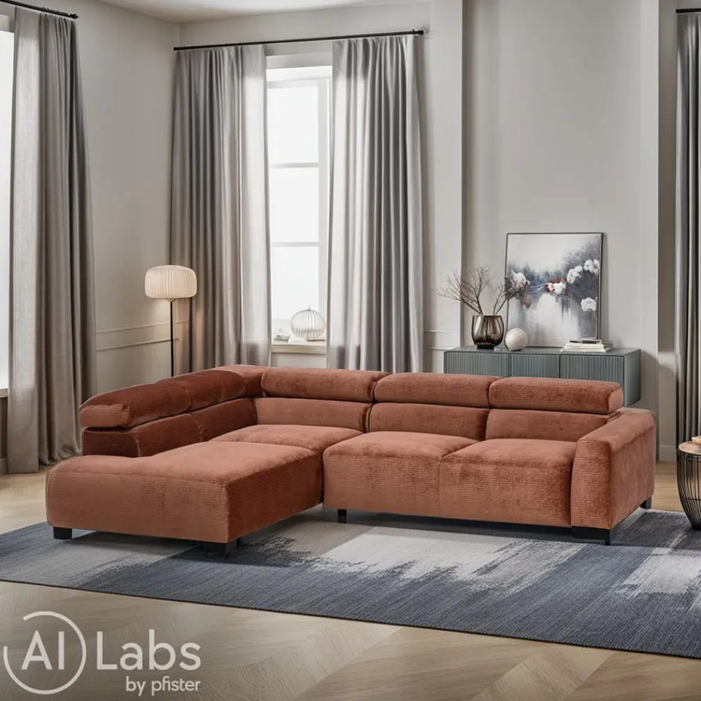 Pure Home Lifestyle Ecksofa Dallas rostrot Best