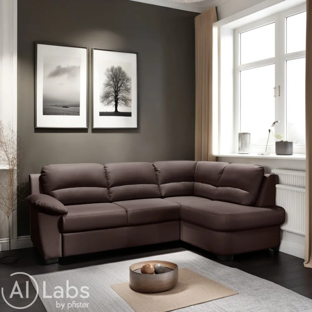 Livetastic Ecksofa Danilo 2S, Pulse D207 coffee Hot