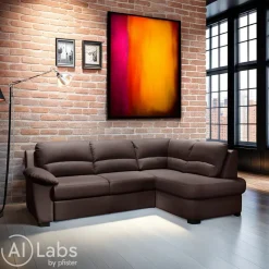 Livetastic Ecksofa Danilo 2S, Pulse D207 coffee Hot