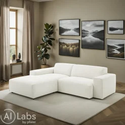 Pure Home Lifestyle Ecksofa Eastport weiss Clearance