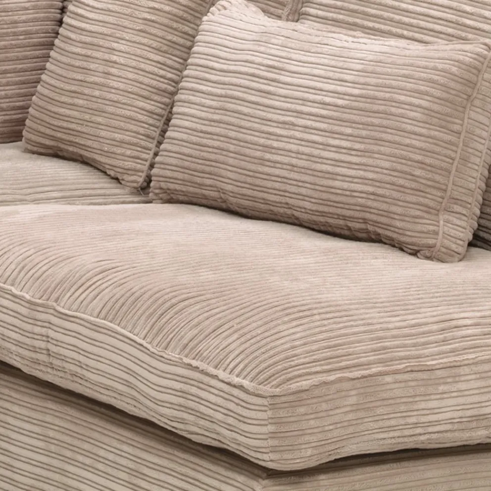 Johann Jakob Ecksofa Grand Kat. C, Corduroy 1221 Mink