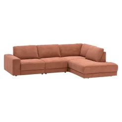 Beldomo System Ecksofa Hamburg orangebraun Clearance