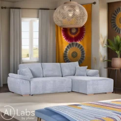 MID.YOU Ecksofa Hyde silbergrau