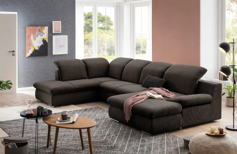 Livetastic Ecksofa Isona dunkelbraun Hot
