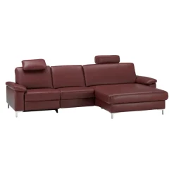 Dieter Knoll Ecksofa Latina-L dunkelrot
