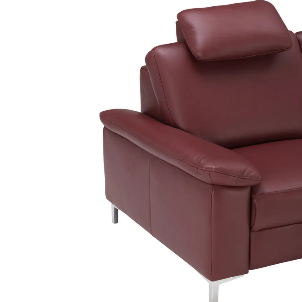Dieter Knoll Ecksofa Latina-L dunkelrot