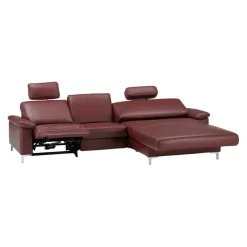 Dieter Knoll Ecksofa Latina-L dunkelrot