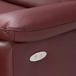 Dieter Knoll Ecksofa Latina-L dunkelrot