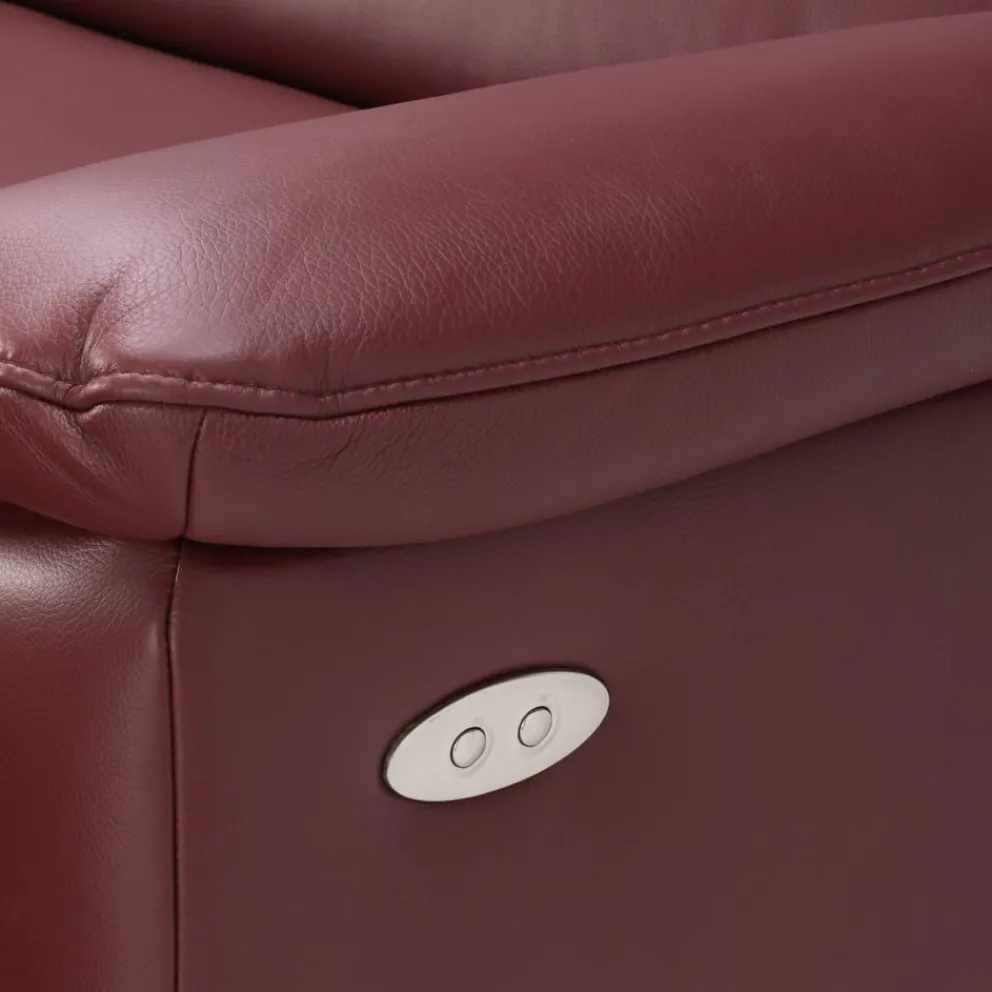 Dieter Knoll Ecksofa Latina-L dunkelrot