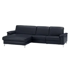 Dieter Knoll Ecksofa Latina-L Kat. 160, La Tempra nightblue Clearance