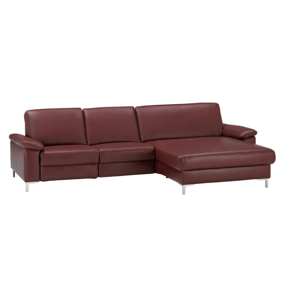 Dieter Knoll Ecksofa Latina-L dunkelrot