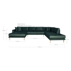 Johann Jakob Ecksofa Lido dunkelgrün Outlet