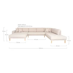 Johann Jakob Ecksofa Lido cremeweiss