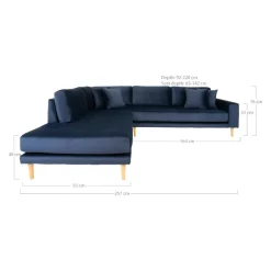 Johann Jakob Ecksofa Lido dunkelblau Best