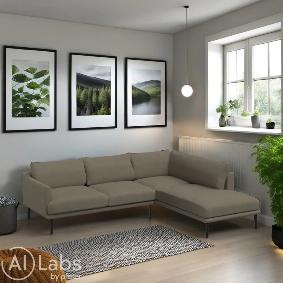 Lomoco Ecksofa Logan Kat. B, Sepia 23 licht taupe Sale