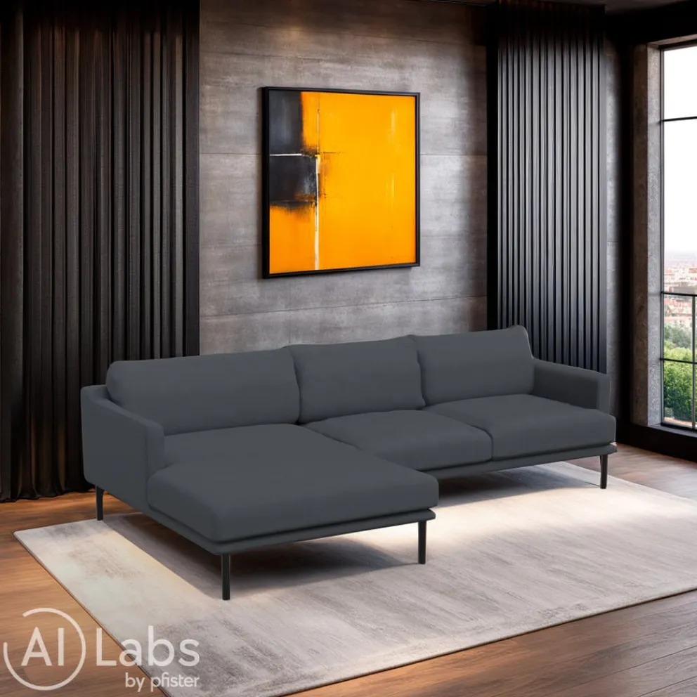 Lomoco Ecksofa Logan Kat D. Emmen 46 dunkelgrau New