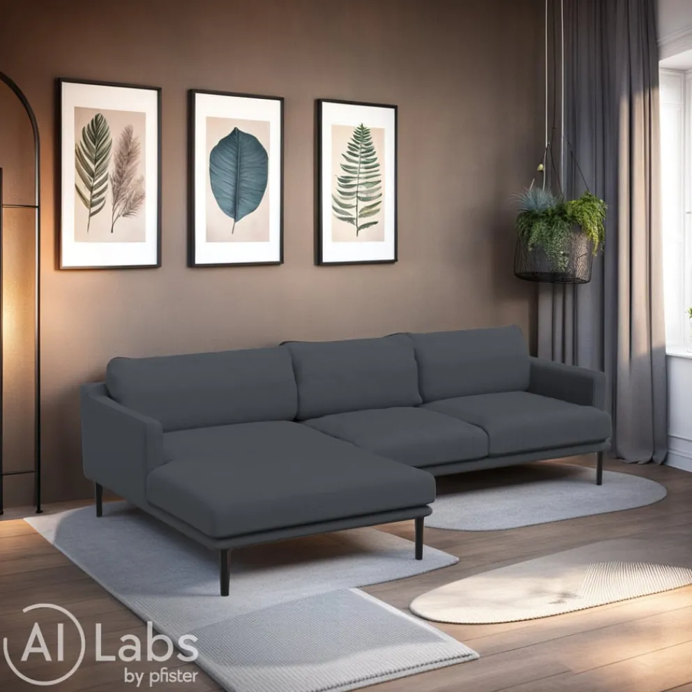 Lomoco Ecksofa Logan Kat D. Emmen 46 dunkelgrau New