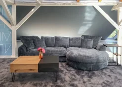 MID.YOU Ecksofa Pandino jeansblau Sale