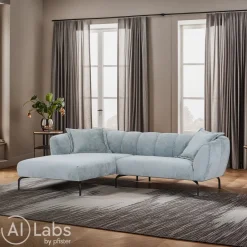 MID.YOU Ecksofa Rain eisblau Sale