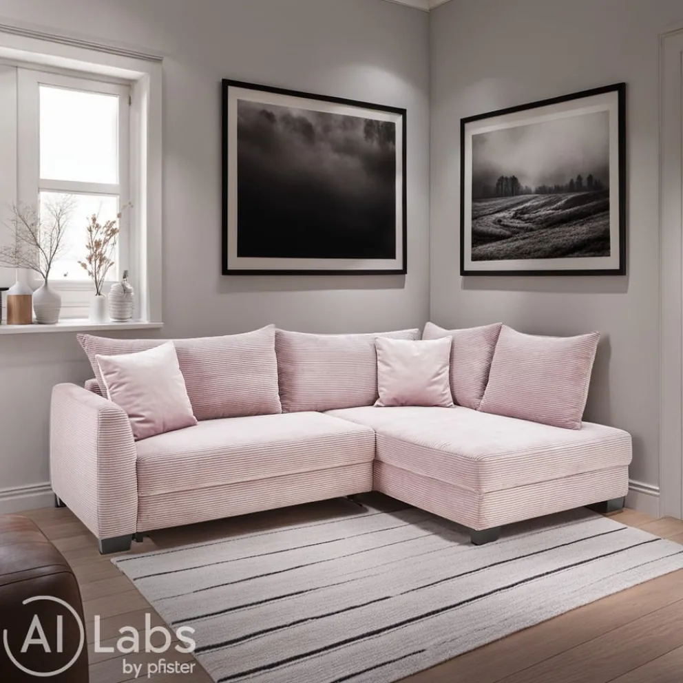 Carry Home Ecksofa Robbie rosa