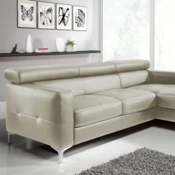 Livetastic Ecksofa Sammy 4A, Pampas Madras M9010 hellgrau Sale