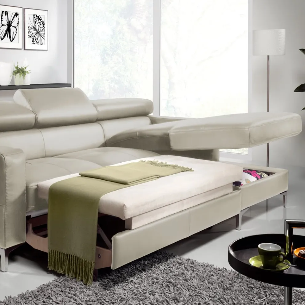 Livetastic Ecksofa Sammy 4A, Pampas Madras M9010 hellgrau Sale