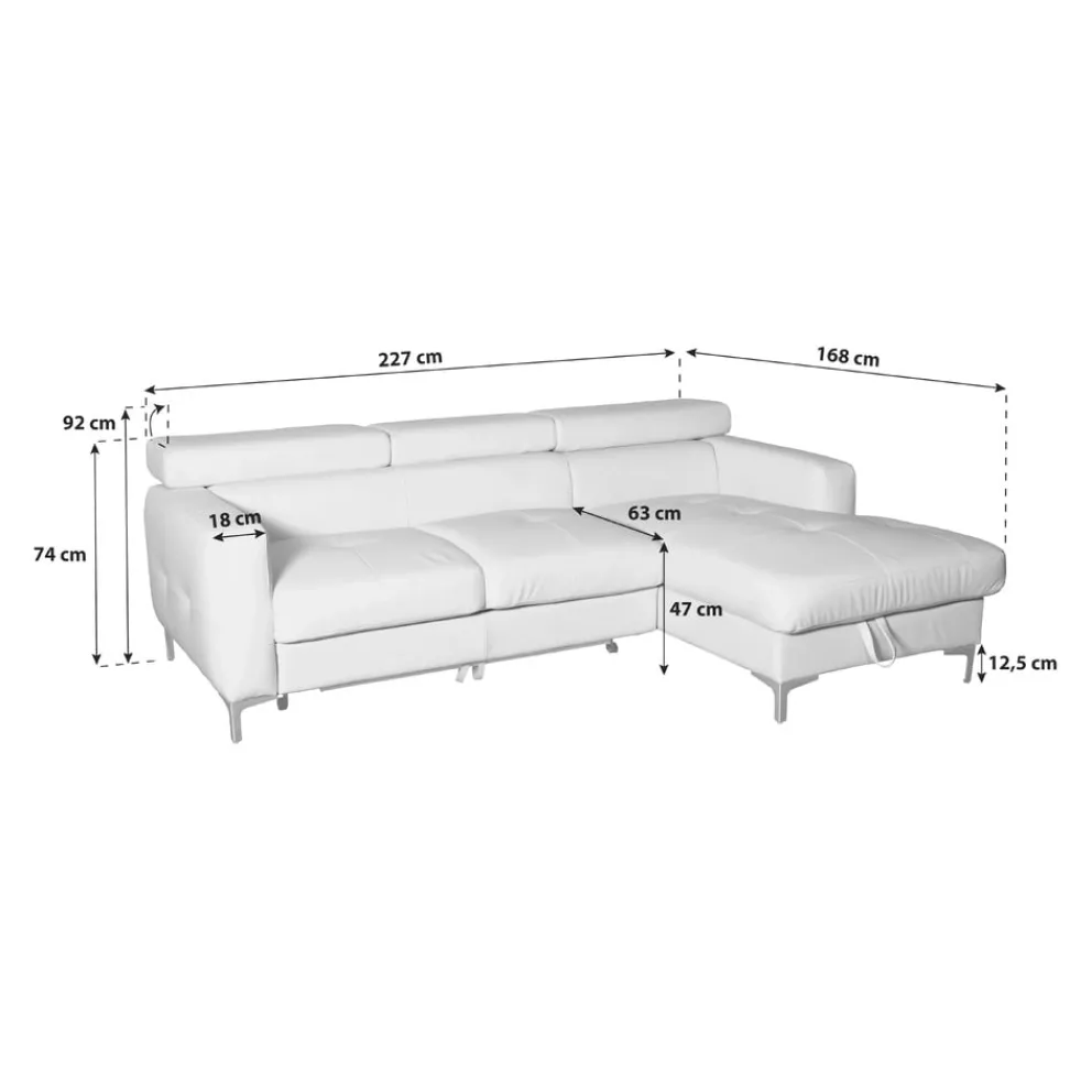 Livetastic Ecksofa Sammy 4A, Pampas Madras M9010 hellgrau Sale