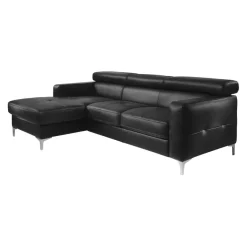 Livetastic Ecksofa Sammy 4A, Pampas Madras M9003 schwarz