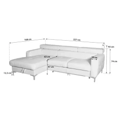 Livetastic Ecksofa Sammy 4A, Pampas Madras M9003 schwarz