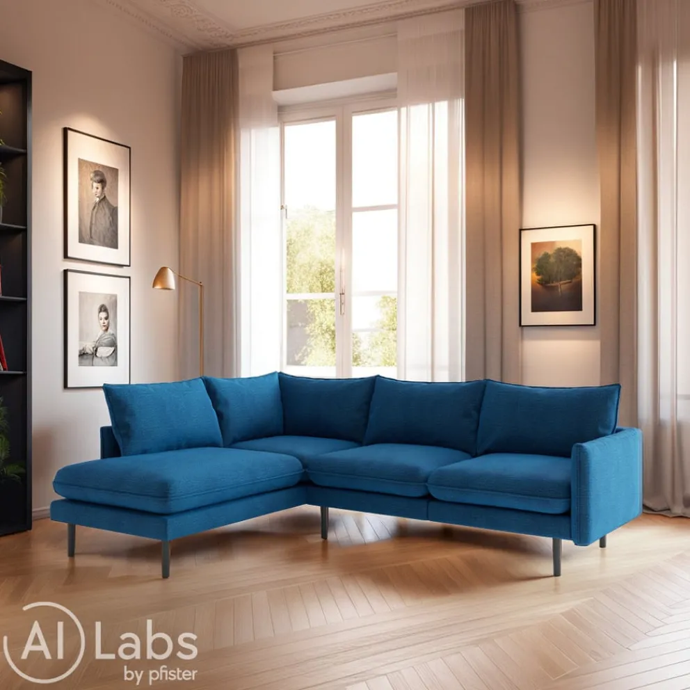 Livetastic Ecksofa Samos blau Online
