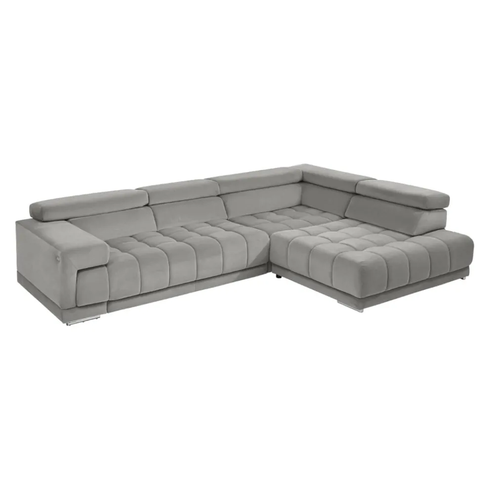 Beldomo Style Ecksofa Spliff-S silber Best