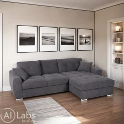 Hom'In Ecksofa Tanika anthrazit Hot