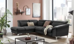 Livetastic Ecksofa Teresa 1S, Boston F002 black Outlet