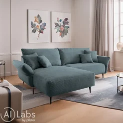 Livetastic Ecksofa Vanilla petrol Sale