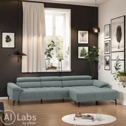 Beldomo Style Ecksofa Vegas-S Kat. 2, Calido steel Online