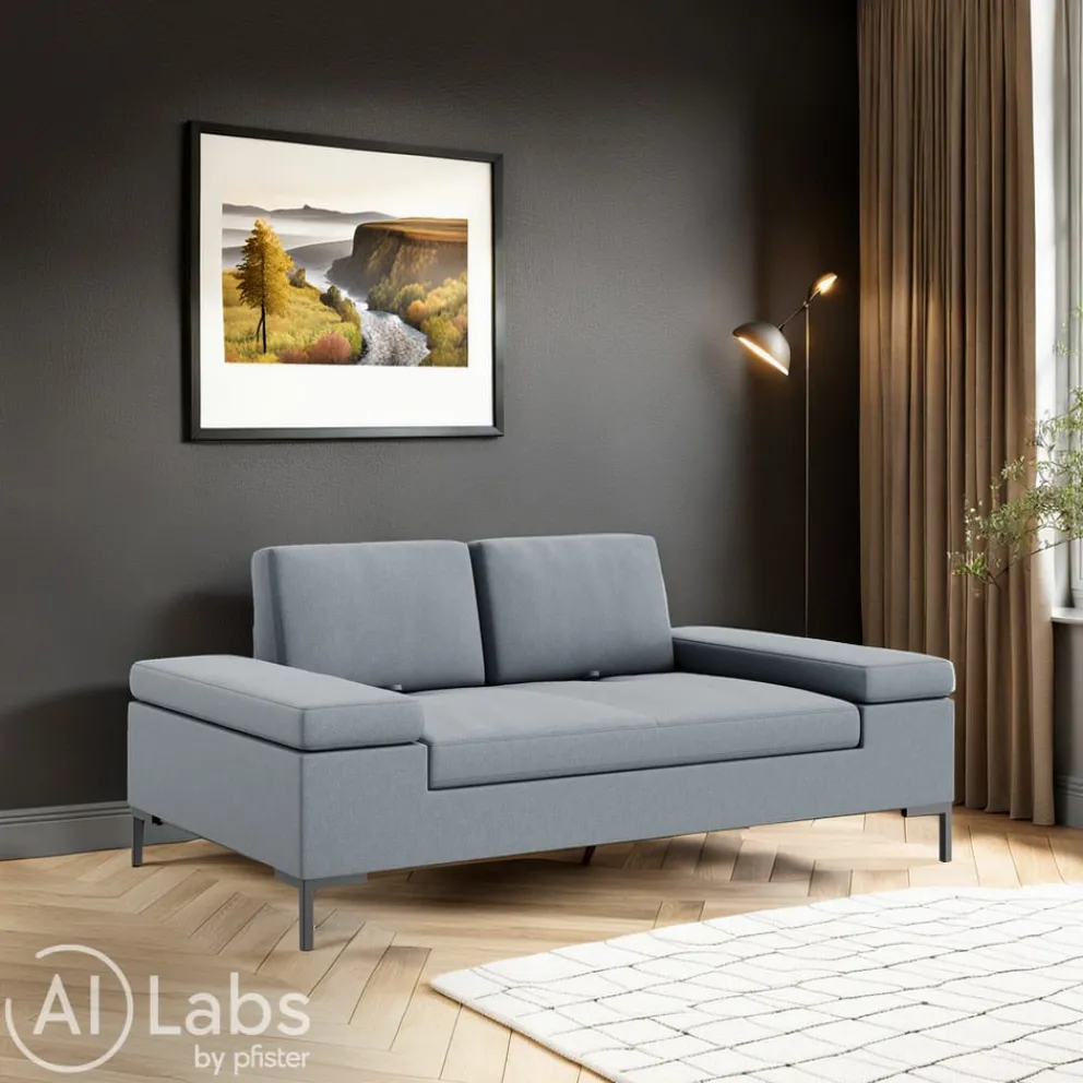 Hom'In Einzelsofa Baltimore Kat. 5, DPR 89 blue grey New