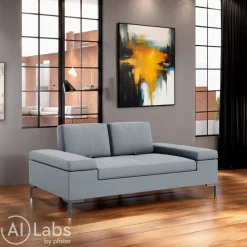 Hom'In Einzelsofa Baltimore Kat. 5, DPR 89 blue grey New
