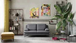 Calia Italia Einzelsofa Cezanne Kat. TC, MANHATTAN 601 antracite New