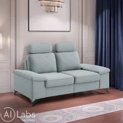 Johann Jakob Einzelsofa Classics Plus Cord light blue Clearance