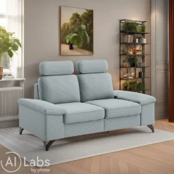 Johann Jakob Einzelsofa Classics Plus Cord light blue Clearance