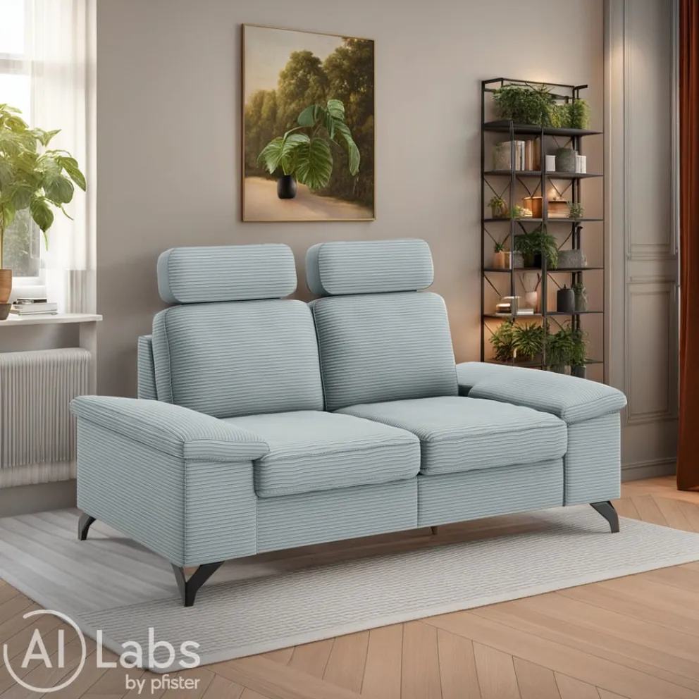 Johann Jakob Einzelsofa Classics Plus Cord light blue Clearance