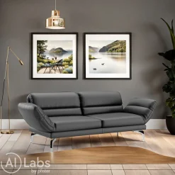 Dieter Knoll Einzelsofa Cosio Kat. D, Life Line Schwarz Clearance