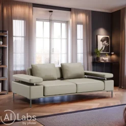 Hom'In Einzelsofa Jess Kat. C, LONG 22 grey beige Discount