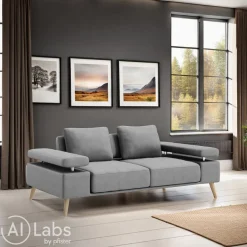 Hom'In Einzelsofa Jess Kat. 12, FZR 129 graphite grey Hot