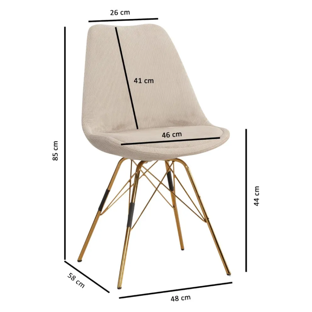 MID.YOU Essstuhl beige Discount