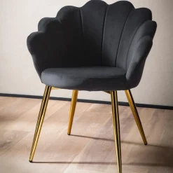 MID.YOU Essstuhl Samt schwarz New